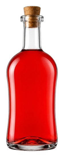 Skleněné lahve na sirup