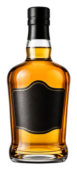 Skleněné lahve na whisky